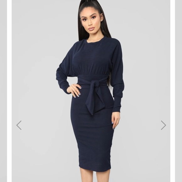 Fashion Nova Dresses & Skirts - Never too soft Navy Fashion Nova dress S